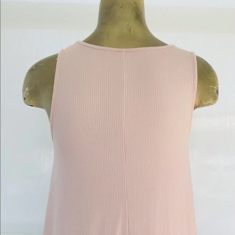 CHAMPAGNE Stretch Ribbed Knit SWING DRESS Medium - Picture 9 of 9
